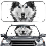 Siberian Husky Portrait Print Car Windshield Sun Shade