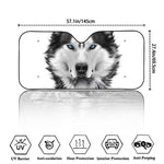 Siberian Husky Portrait Print Car Windshield Sun Shade