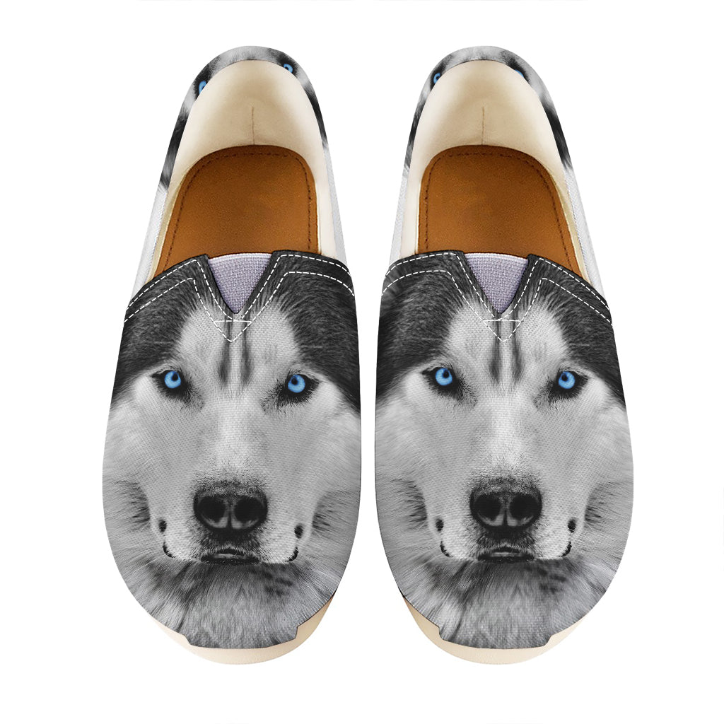 Siberian Husky Portrait Print Casual Shoes