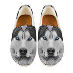 Siberian Husky Portrait Print Casual Shoes