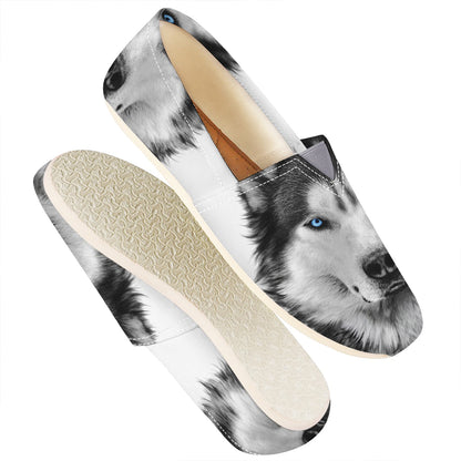 Siberian Husky Portrait Print Casual Shoes