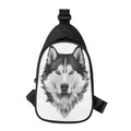 Siberian Husky Portrait Print Sling Bag