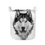 Siberian Husky Portrait Print Collapsible Laundry Basket