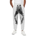 Siberian Husky Portrait Print Cotton Sweatpants
