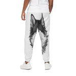 Siberian Husky Portrait Print Cotton Pants