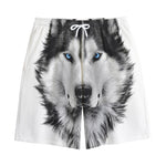 Siberian Husky Portrait Print Cotton Shorts