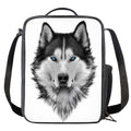 Siberian Husky Portrait Print Crossbody Lunch Bag