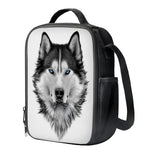 Siberian Husky Portrait Print Crossbody Lunch Bag
