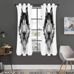 Siberian Husky Portrait Print Curtain