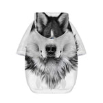 Siberian Husky Portrait Print Dog Zip Up Hoodie