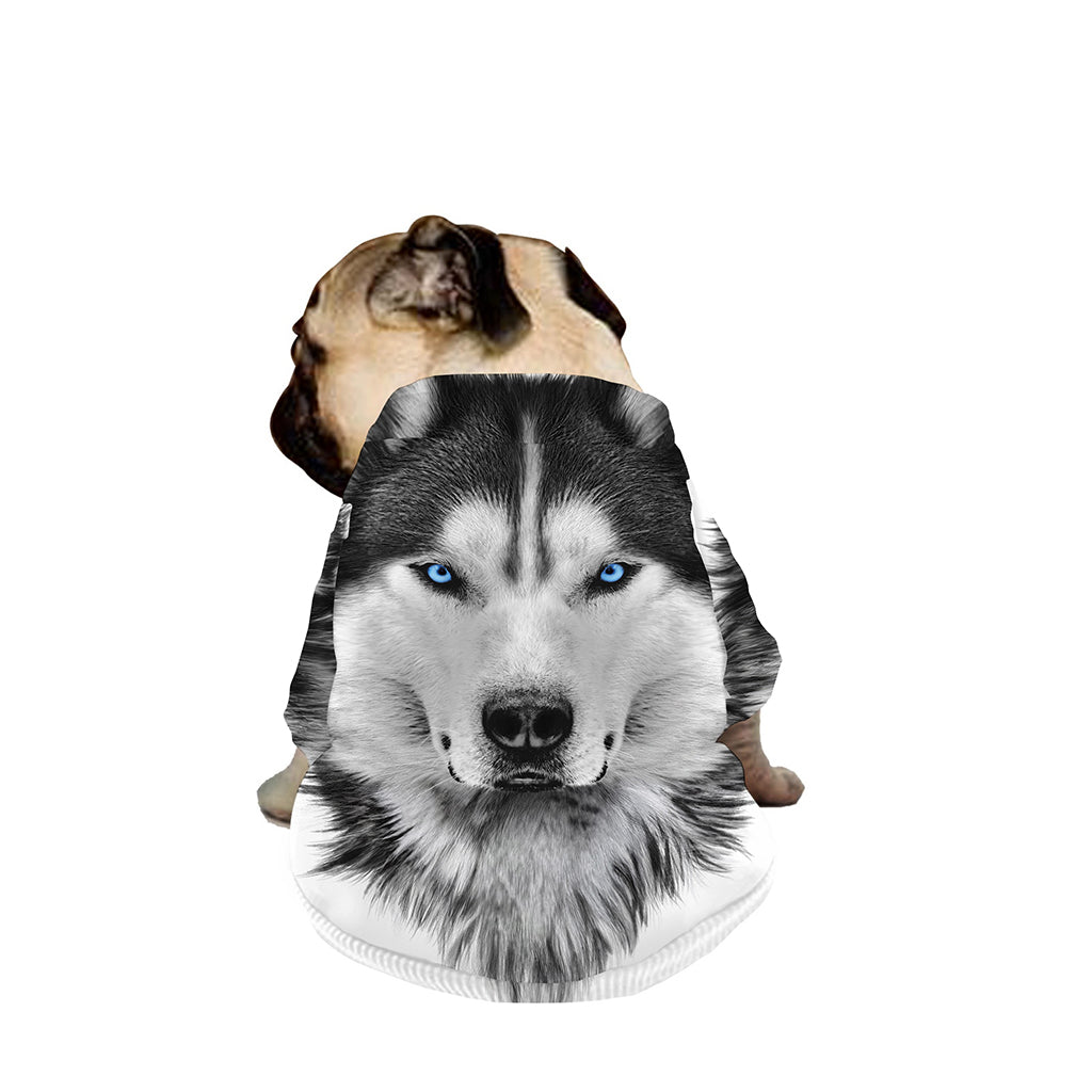 Siberian Husky Portrait Print Dog Zip Up Jacket