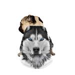 Siberian Husky Portrait Print Dog Zip Up Jacket