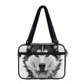 Siberian Husky Portrait Print Double Strap Bible Bag