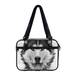 Siberian Husky Portrait Print Double Strap Bible Bag