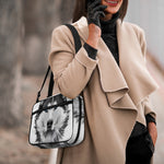 Siberian Husky Portrait Print Double Strap Bible Bag