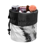 Siberian Husky Portrait Print Drawstring Makeup Bag