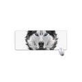 Siberian Husky Portrait Print Extended Mouse Pad