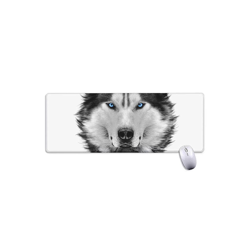 Siberian Husky Portrait Print Extended Mouse Pad