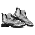 Siberian Husky Portrait Print Flat Ankle Boots