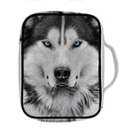Siberian Husky Portrait Print Front Pocket Bible Bag