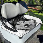 Siberian Husky Portrait Print Golf Cart Seat Cover