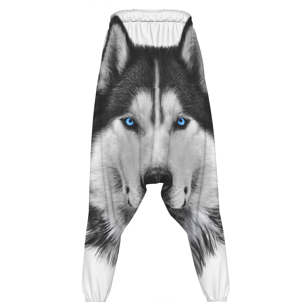 Siberian Husky Portrait Print Hammer Pants