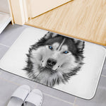 Siberian Husky Portrait Print Indoor Door Mat