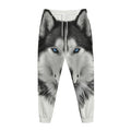 Siberian Husky Portrait Print Jogger Pants