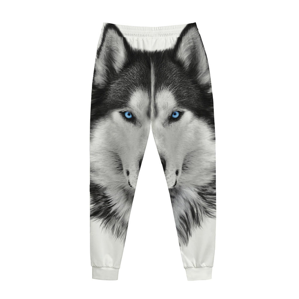 Siberian Husky Portrait Print Jogger Pants