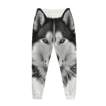 Siberian Husky Portrait Print Jogger Pants