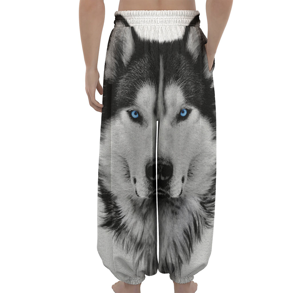 Siberian Husky Portrait Print Lantern Pants