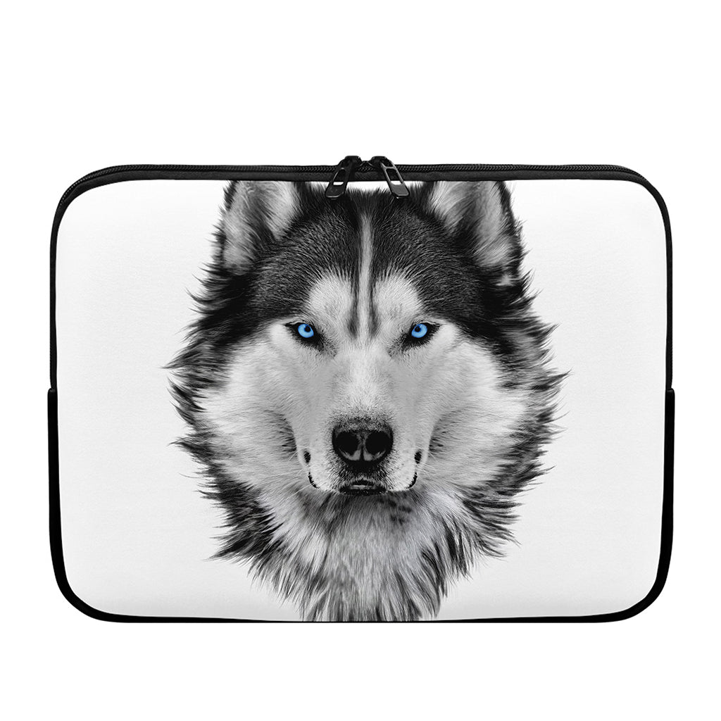 Siberian Husky Portrait Print Laptop Sleeve
