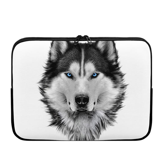 Siberian Husky Portrait Print Laptop Sleeve