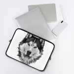 Siberian Husky Portrait Print Laptop Sleeve