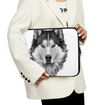 Siberian Husky Portrait Print Laptop Sleeve