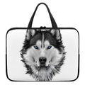 Siberian Husky Portrait Print Laptop Sleeve With Handle