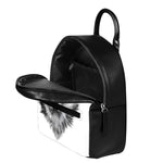 Siberian Husky Portrait Print Leather Backpack