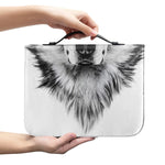 Siberian Husky Portrait Print Leather Bible Cover