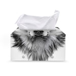 Siberian Husky Portrait Print Leather Tissue Box Cover