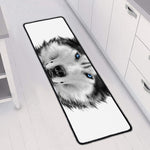 Siberian Husky Portrait Print Long Kitchen Mat