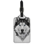 Siberian Husky Portrait Print Luggage Tag
