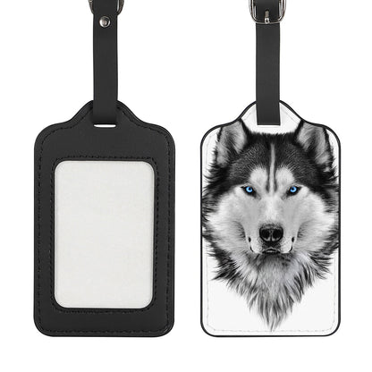 Siberian Husky Portrait Print Luggage Tag