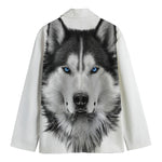 Siberian Husky Portrait Print Men's Blazer