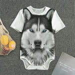 Siberian Husky Portrait Print Men's Bodysuit