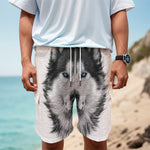 Siberian Husky Portrait Print Men's Cargo Shorts