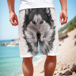 Siberian Husky Portrait Print Men's Cargo Shorts