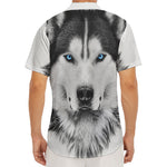 Siberian Husky Portrait Print Men's Deep V-Neck Shirt