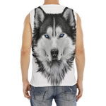 Siberian Husky Portrait Print Men's Fitness Tank Top
