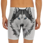 Siberian Husky Portrait Print Men's Long Boxer Briefs