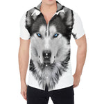 Siberian Husky Portrait Print Men's Shirt